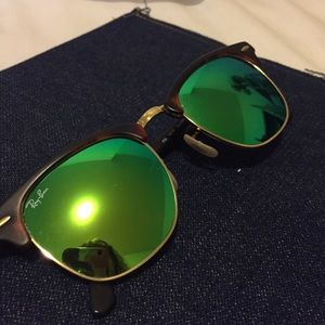 Green Flash Lens Clubmaster Ray Bans